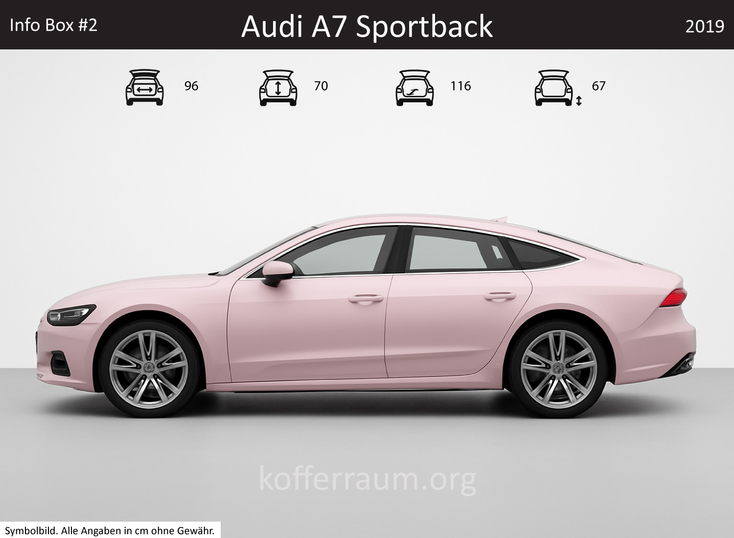 Audi A7 trunk dimensions – detail