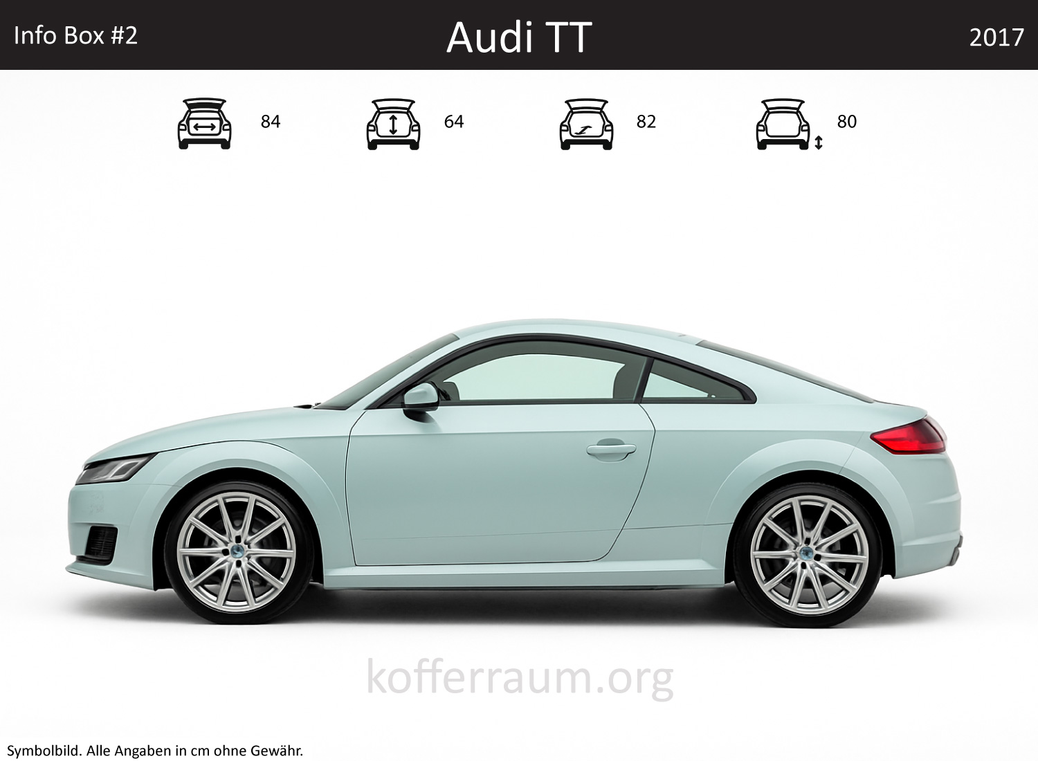 Audi TT Coupe trunk dimensions – detail