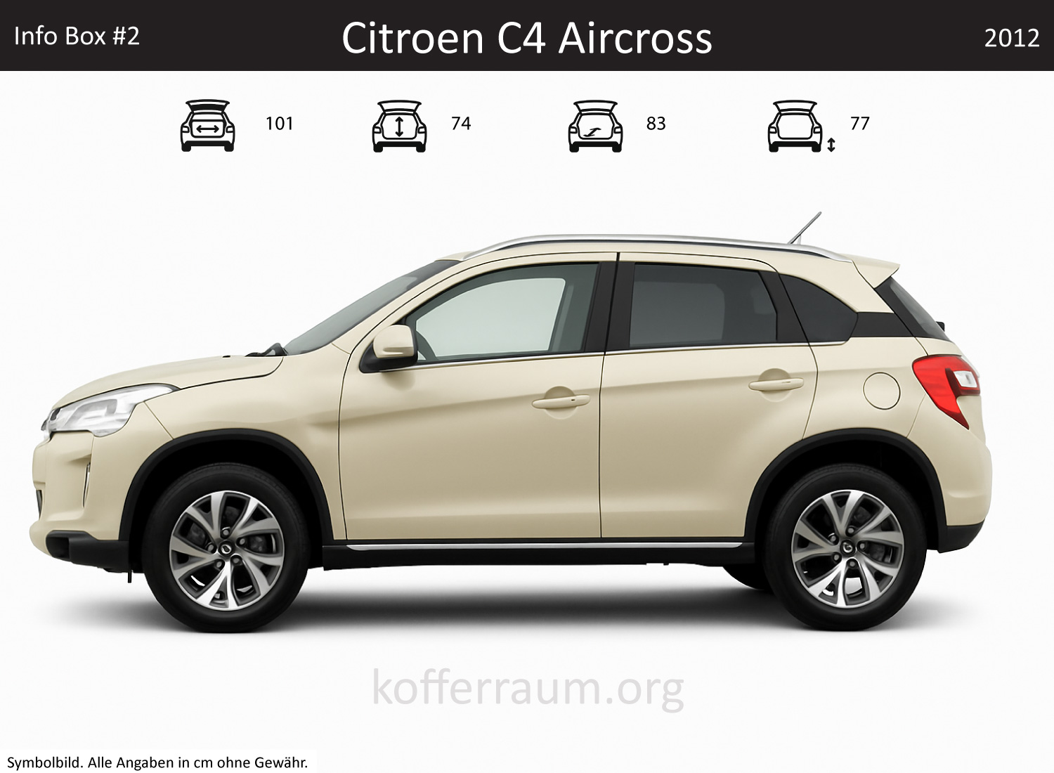 Citroen C4 Aircross trunk dimensions – detail