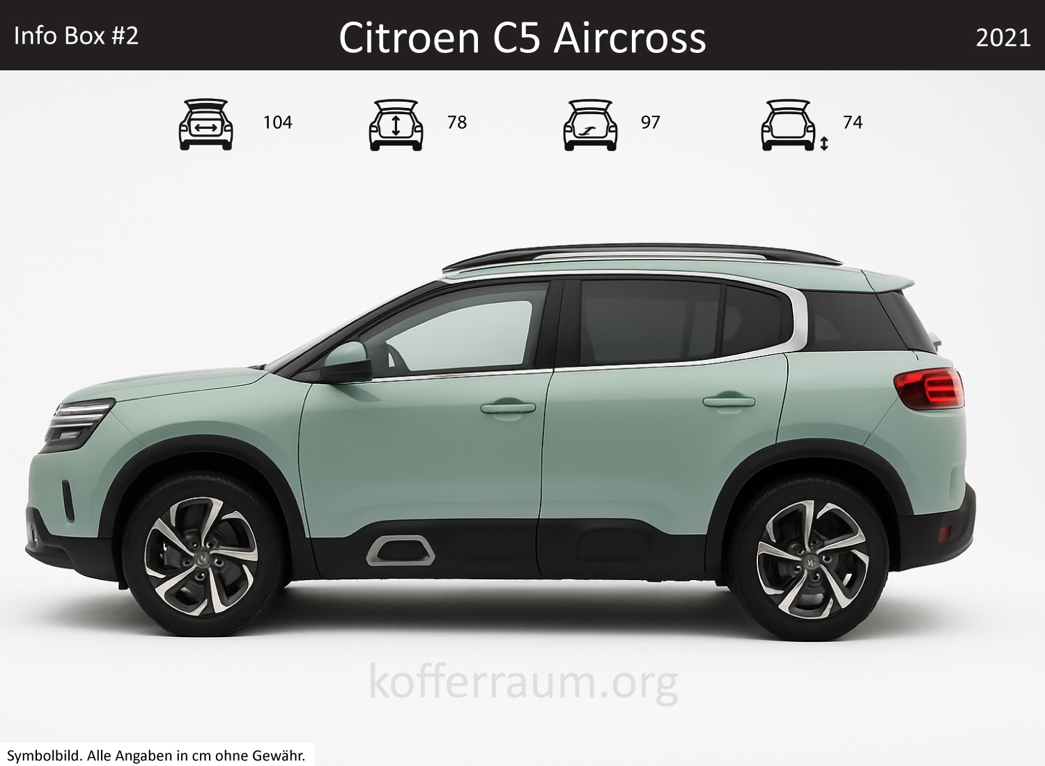 Citroen C5 Aircross trunk dimensions – detail