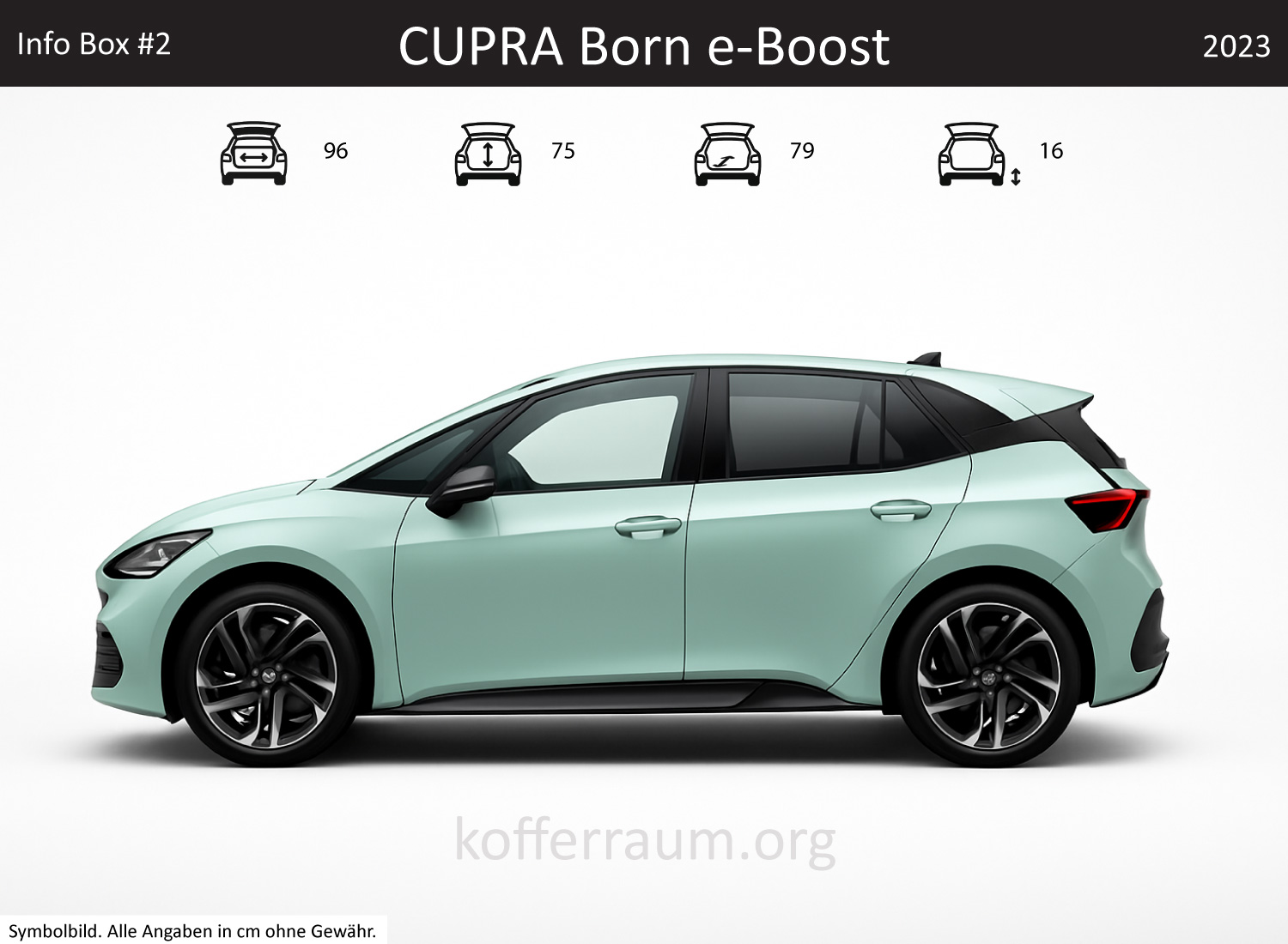 CUPRA Born e-Boost trunk dimensions – detail