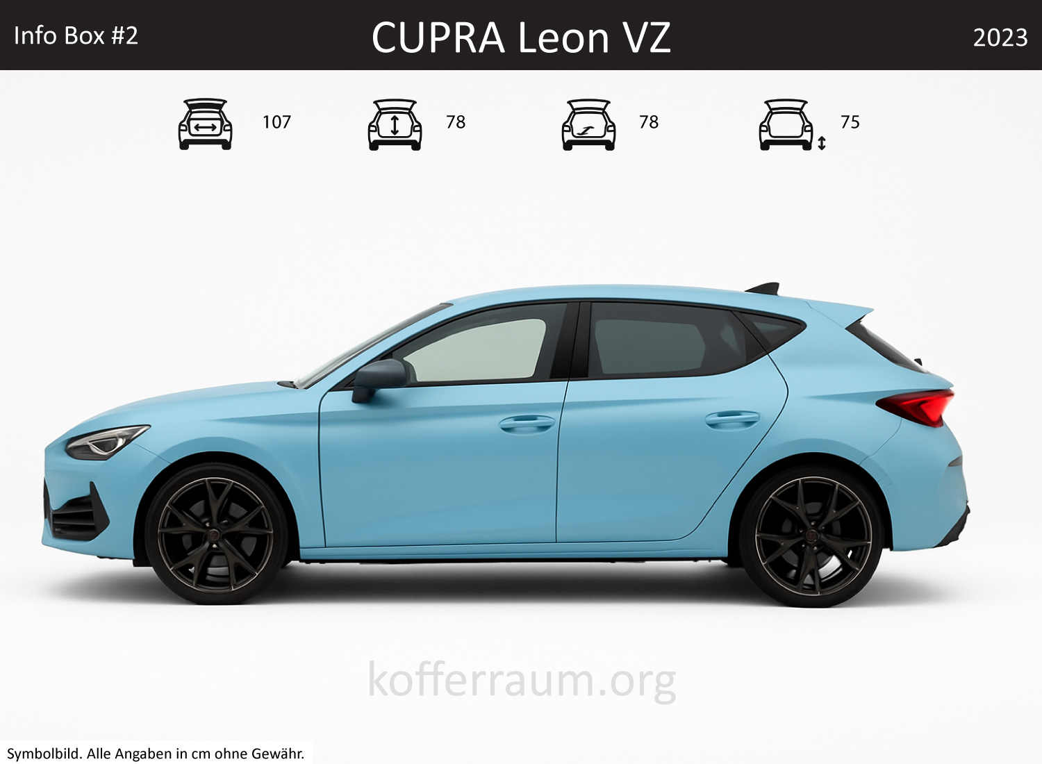 CUPRA Leon VZ trunk dimensions – detail