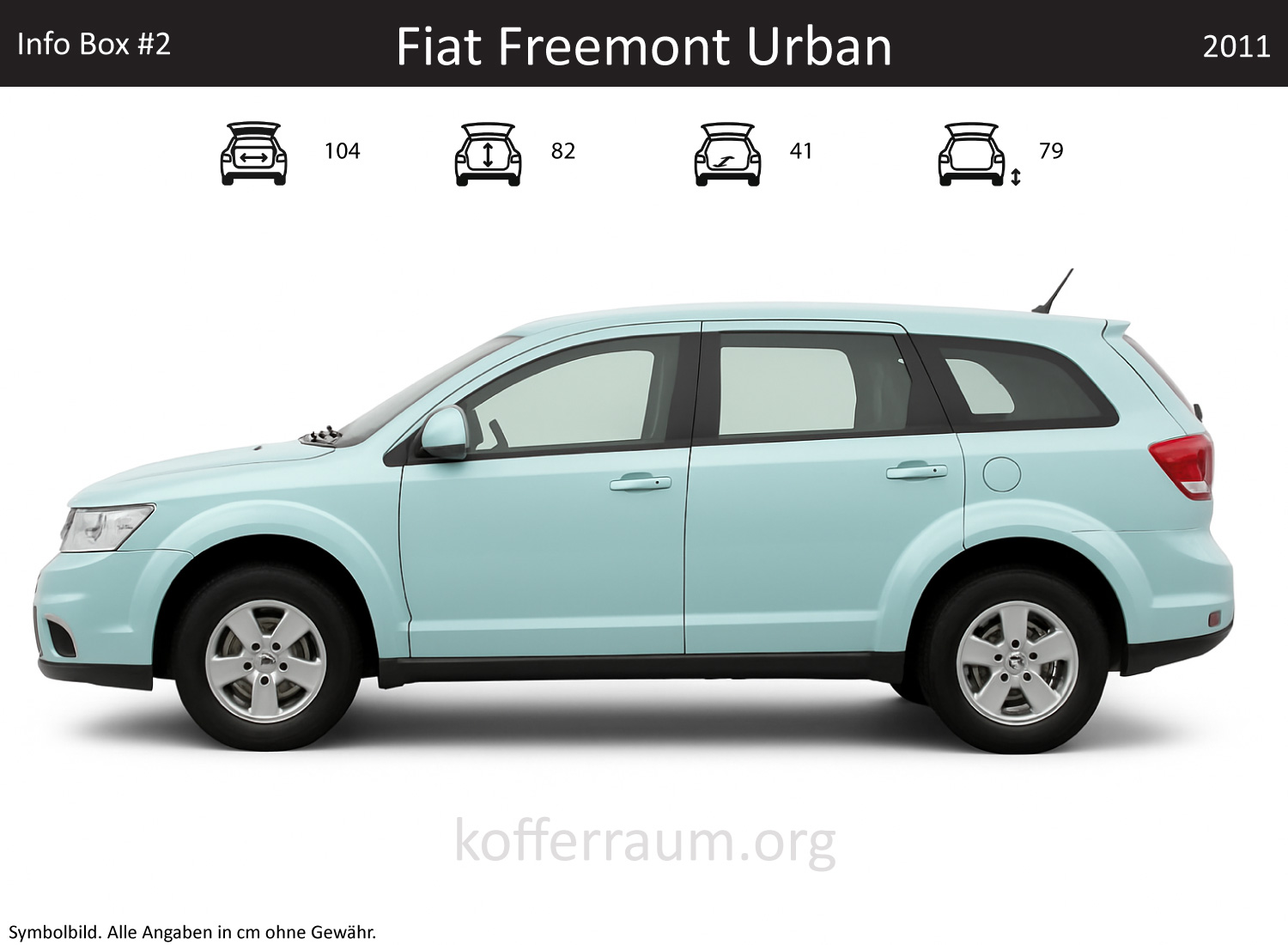 Fiat Freemont Urban trunk dimensions – detail