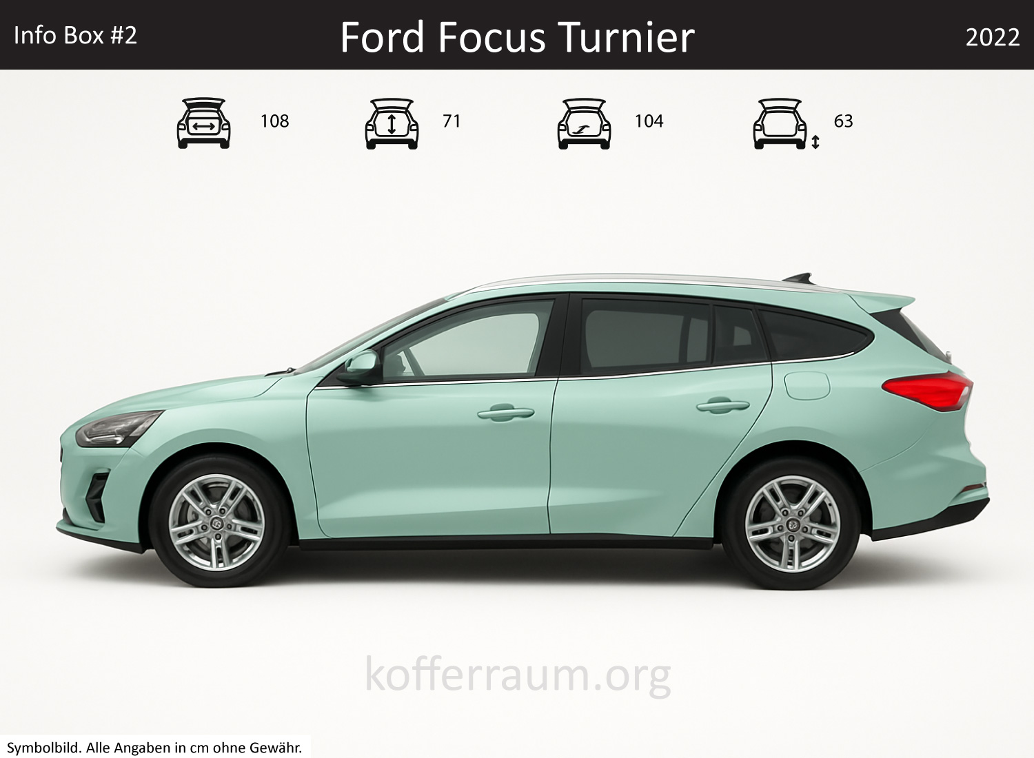 Ford Focus Wagon trunk dimensions – detail