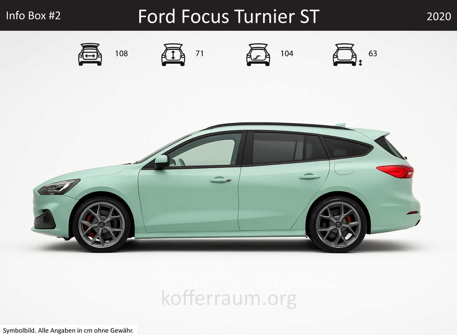 Ford Focus Wagon ST trunk dimensions – detail