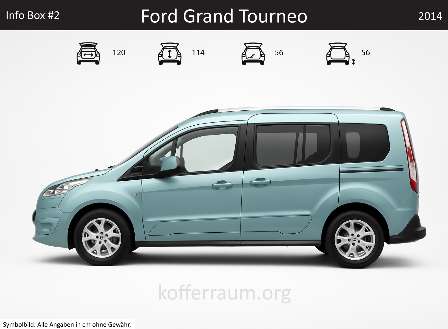 Ford Grand Tourneo trunk dimensions – detail