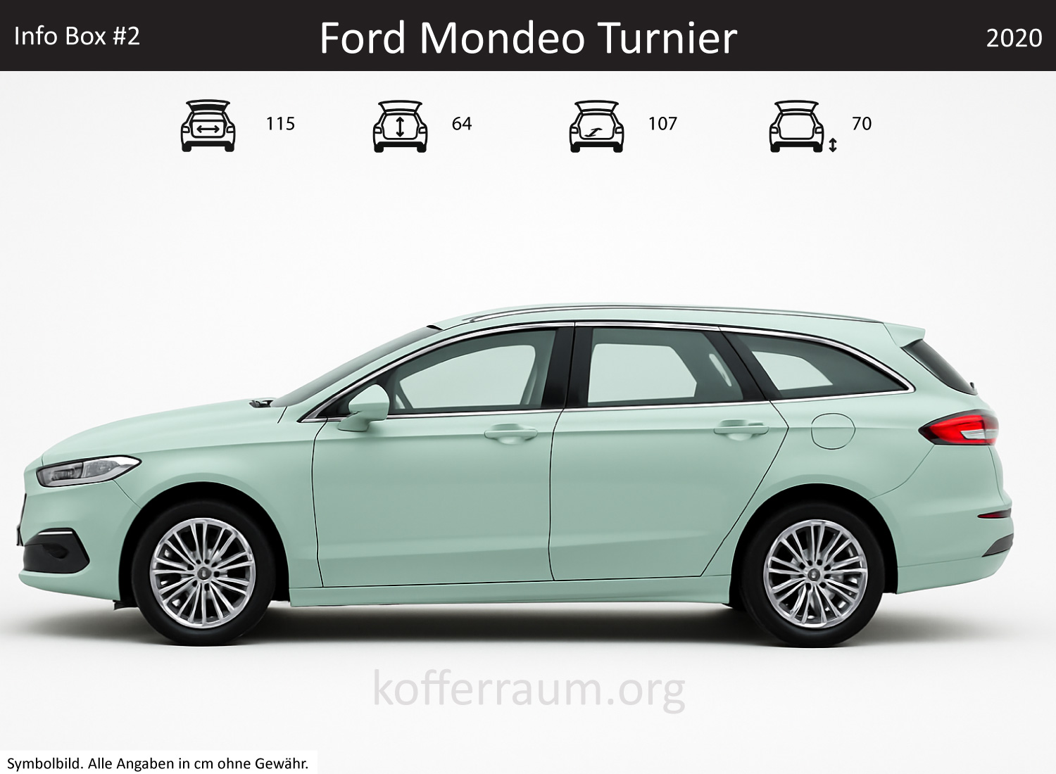 Ford Fusion Wagon trunk dimensions – detail