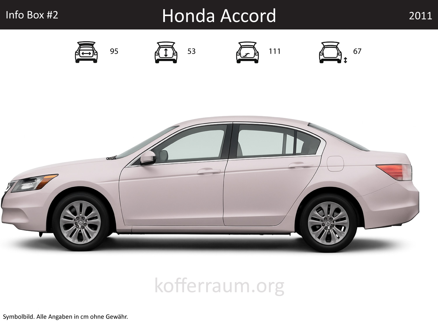 Honda Accord trunk dimensions – detail