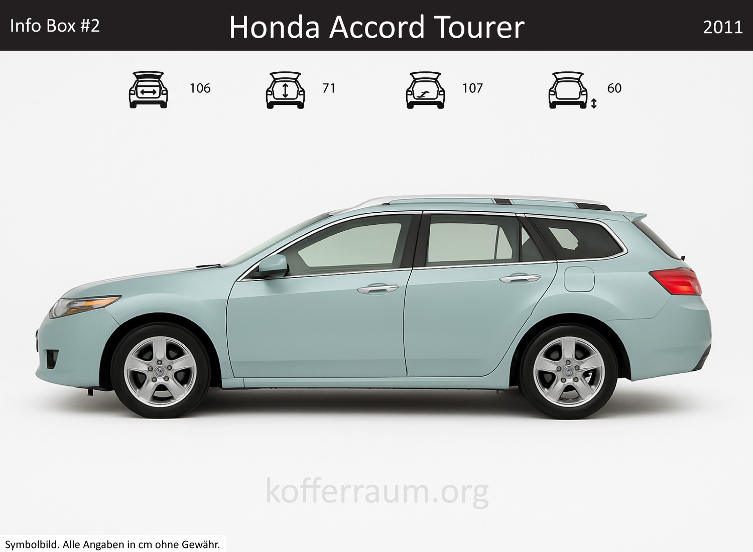 Honda Accord Wagon trunk dimensions – detail