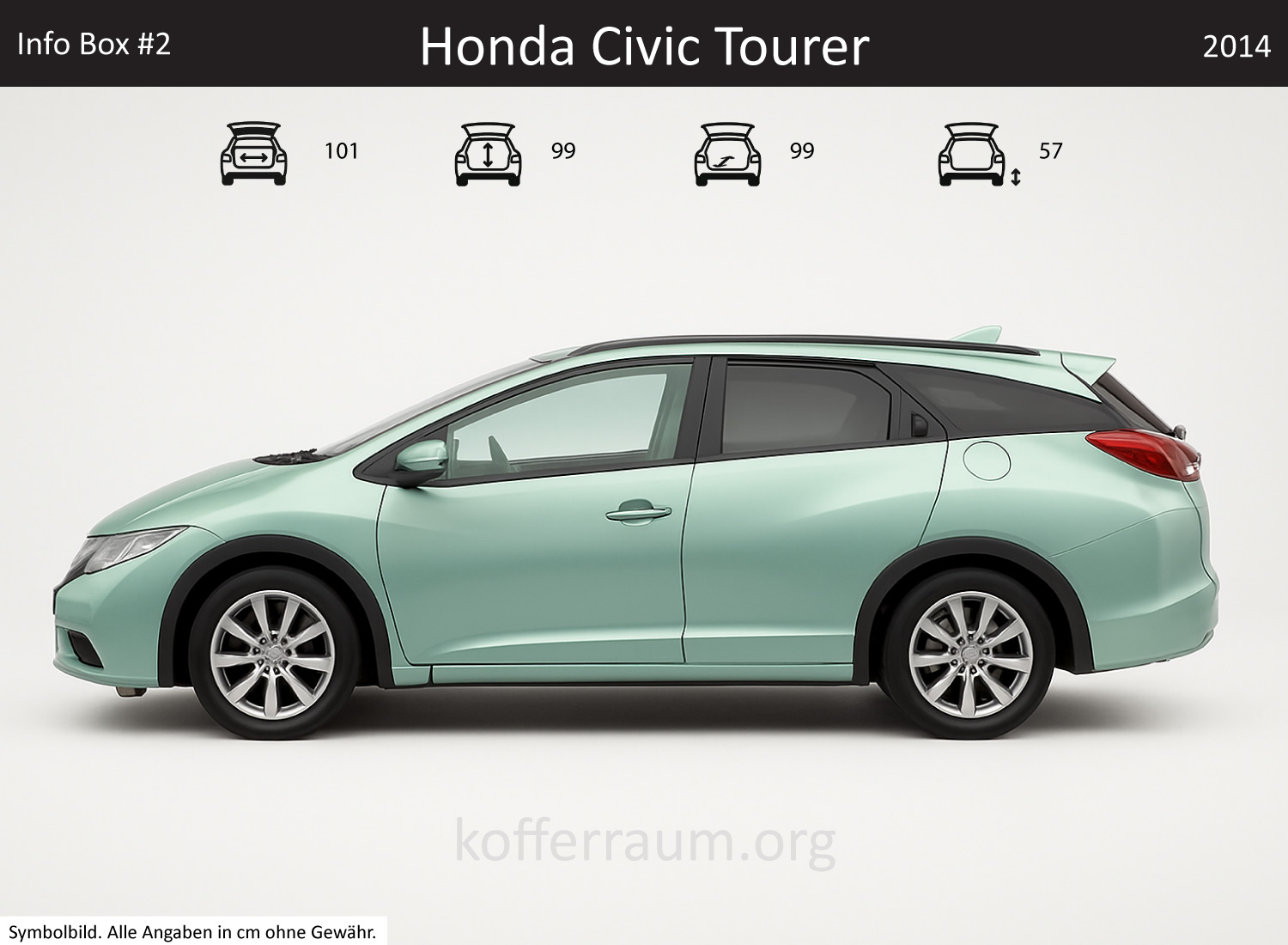 Honda Civic Wagon trunk dimensions – detail