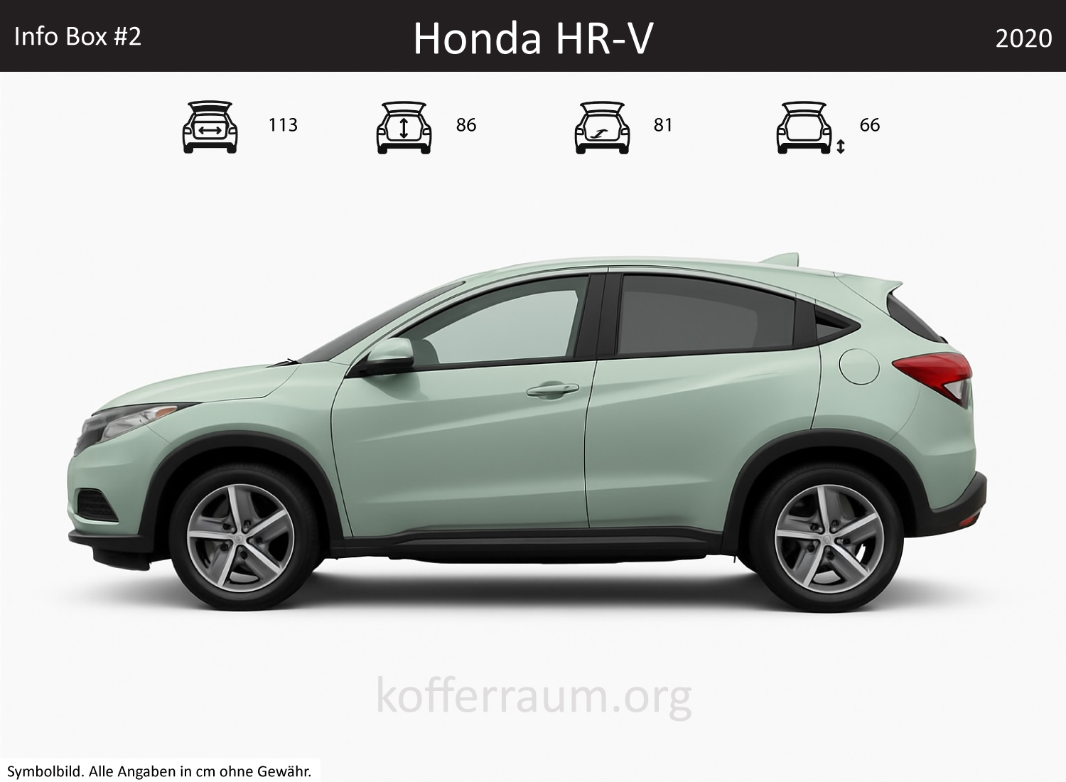 Honda HR-V trunk dimensions – detail