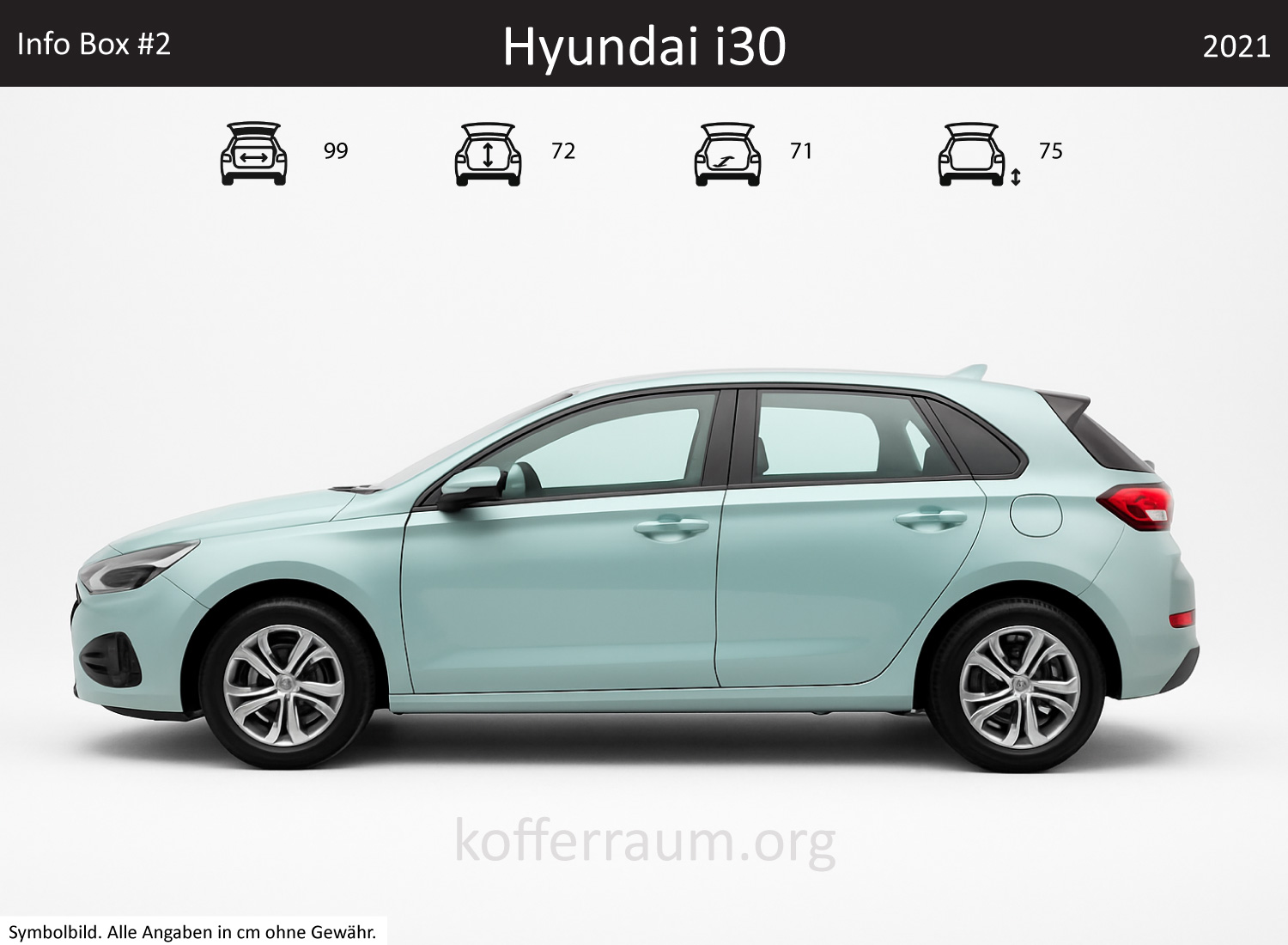 Hyundai Elantra GT trunk dimensions – detail