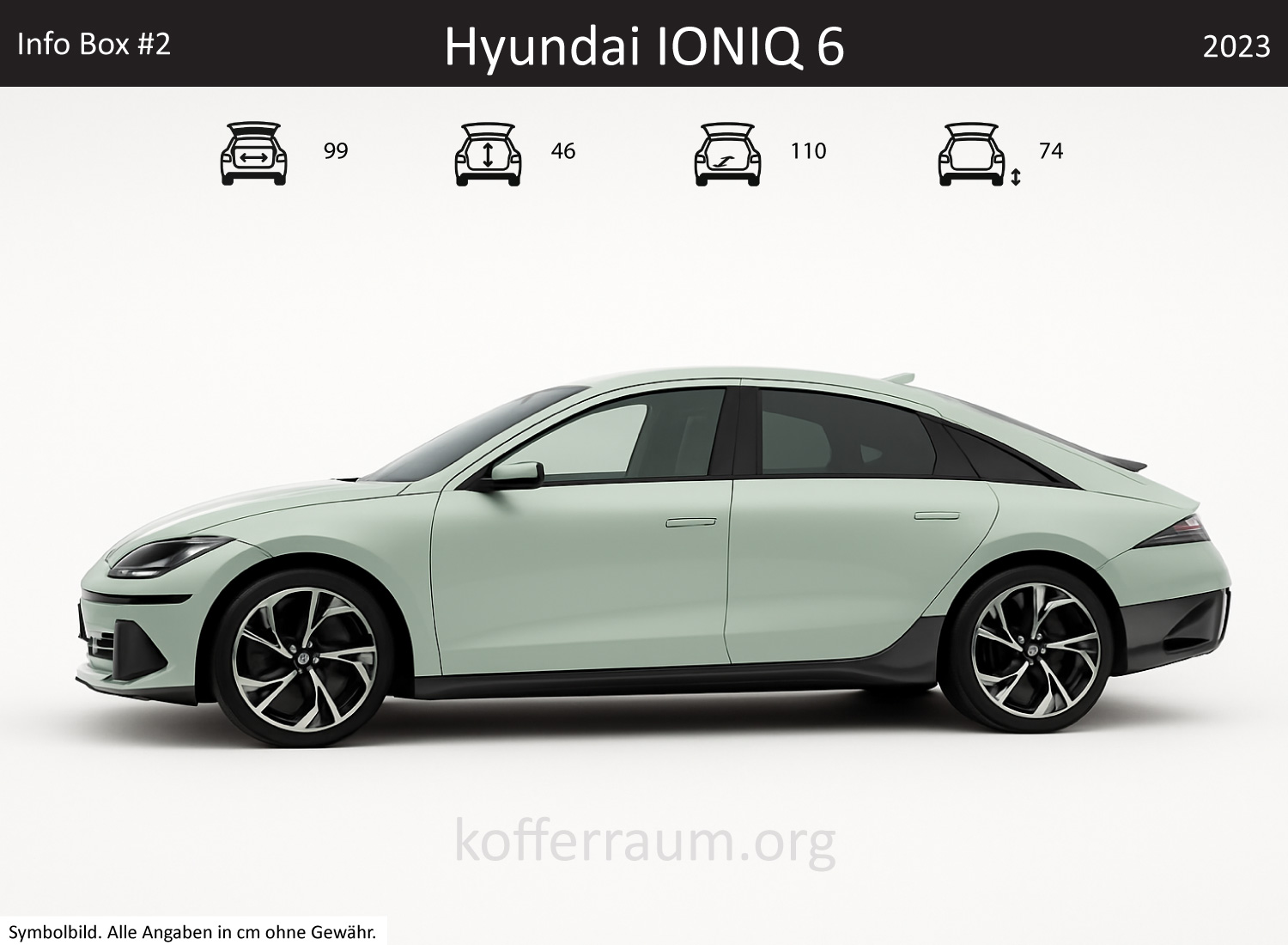 Hyundai IONIQ 6 trunk dimensions – detail