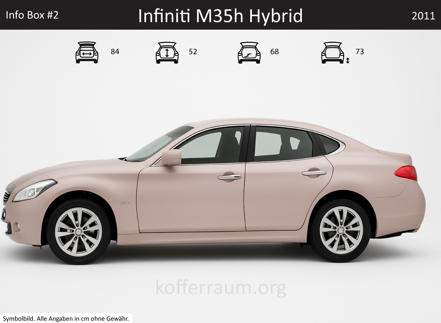 Infiniti M35h Hybrid trunk dimensions – detail
