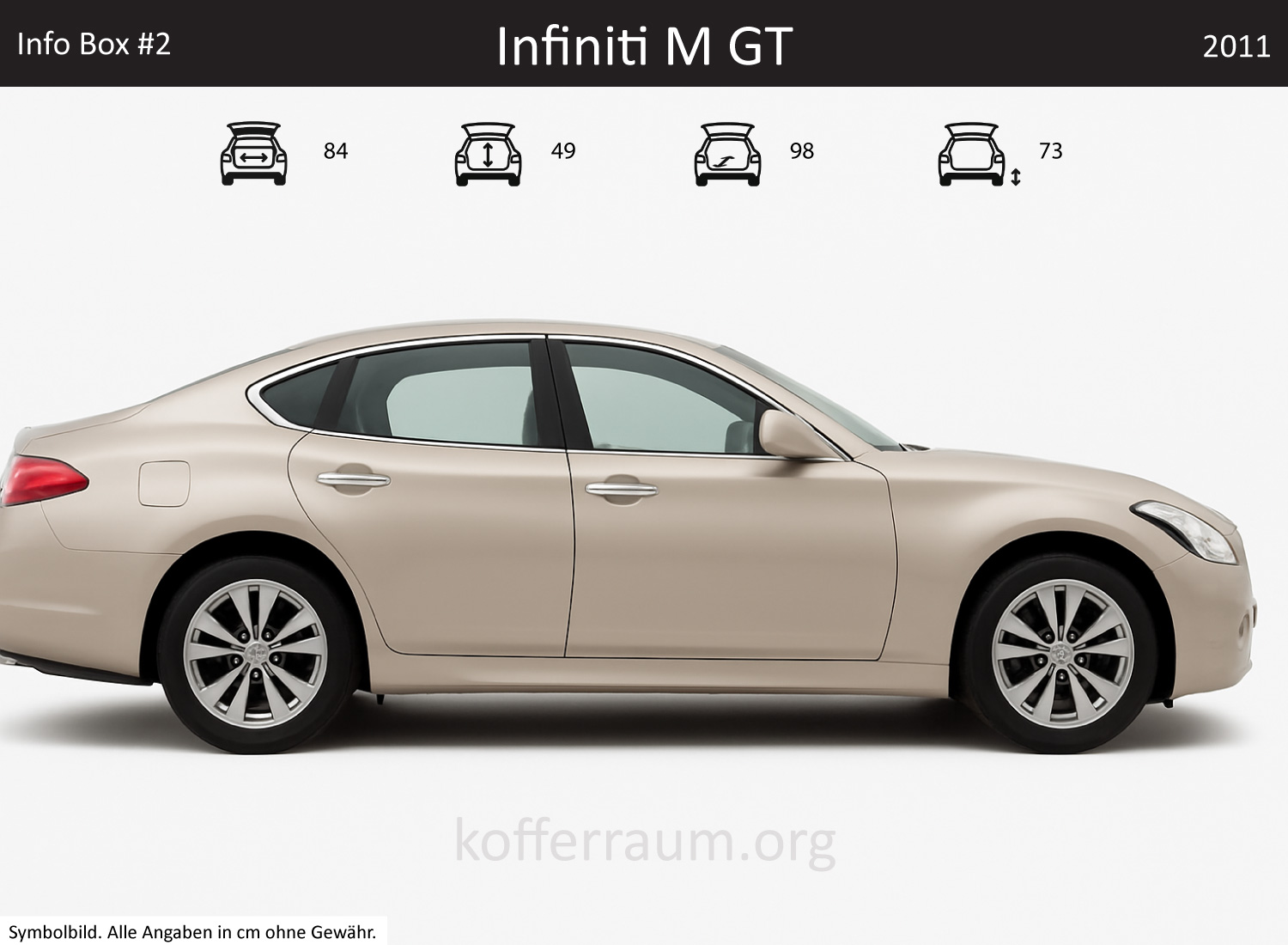 Infiniti M GT trunk dimensions – detail