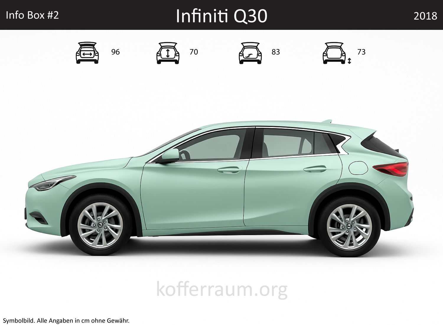 Infiniti Q30 trunk dimensions – detail