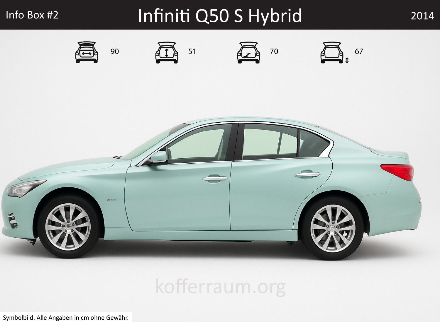 Infiniti Q50 S Hybrid trunk dimensions – detail