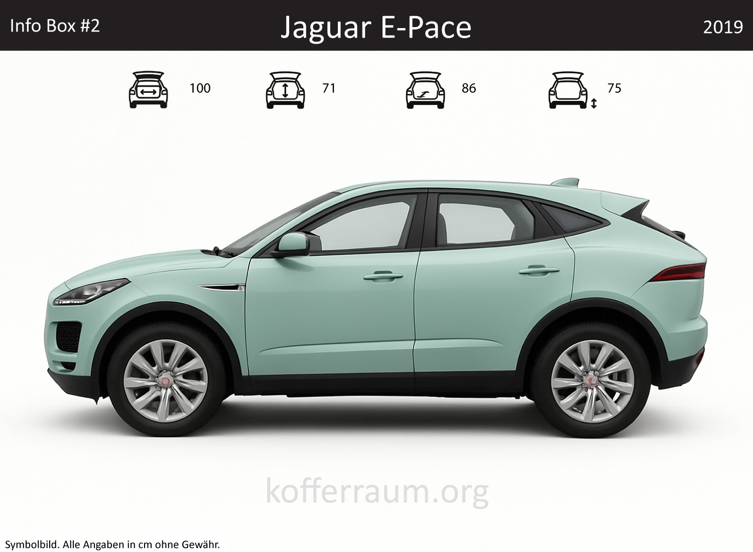 Jaguar E-PACE trunk dimensions – detail