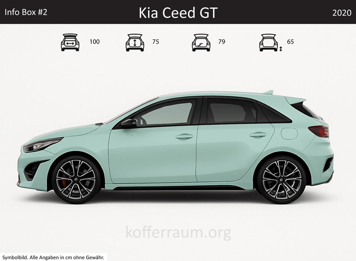 Kia Ceed GT trunk dimensions – detail