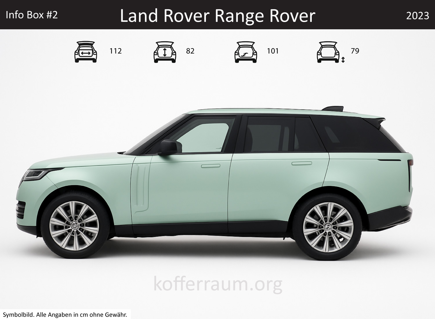 Land Rover Range Rover trunk dimensions – detail
