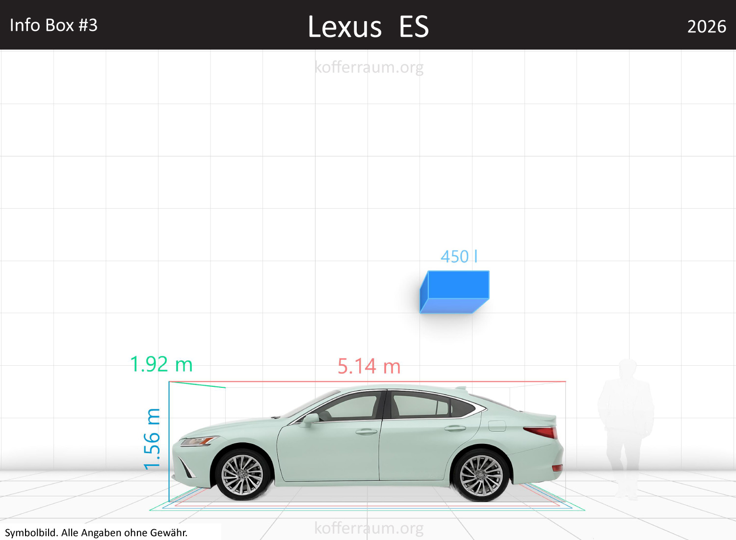 Lexus ES trunk space volume