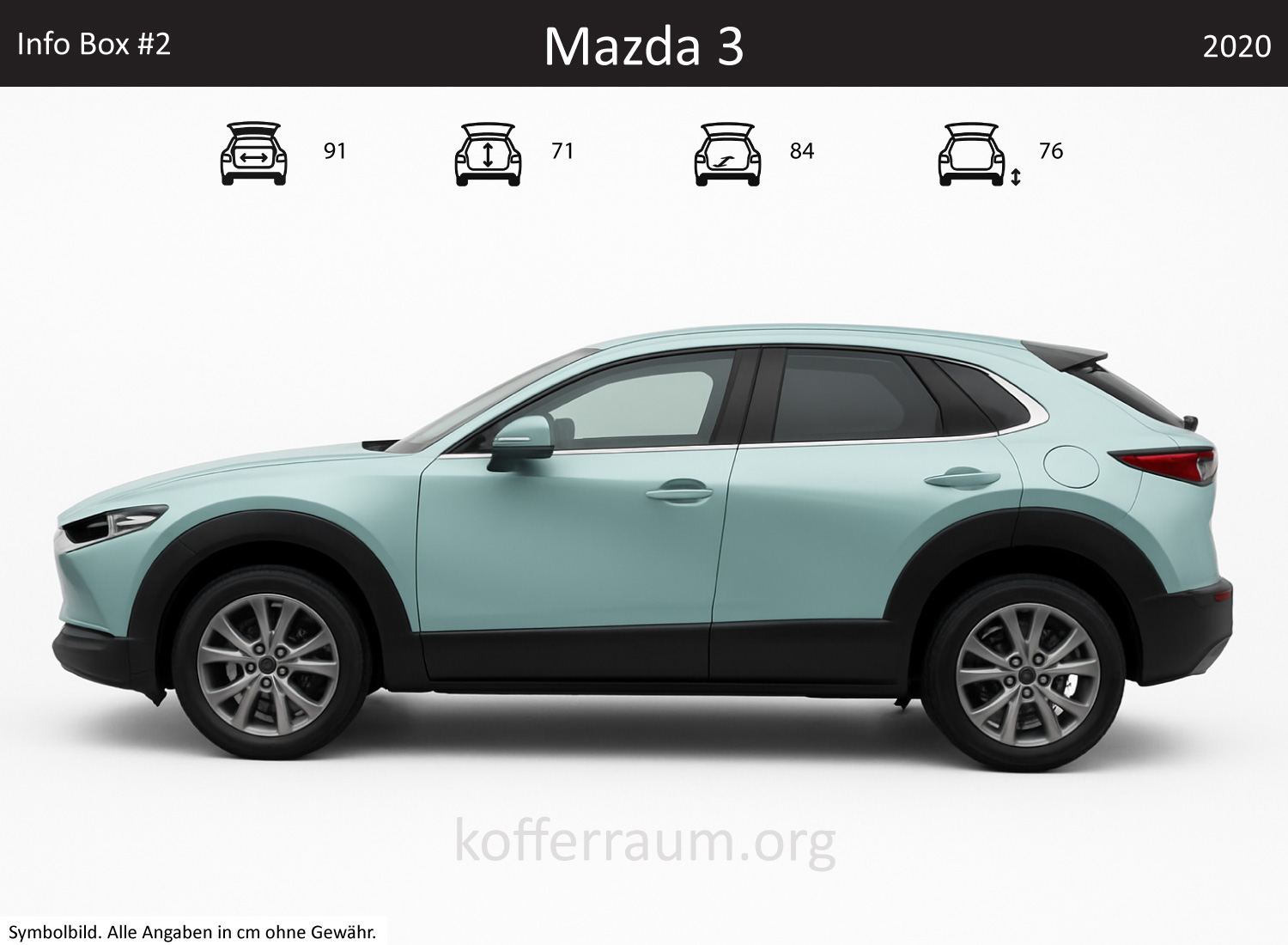Mazda Mazda3 trunk dimensions – detail