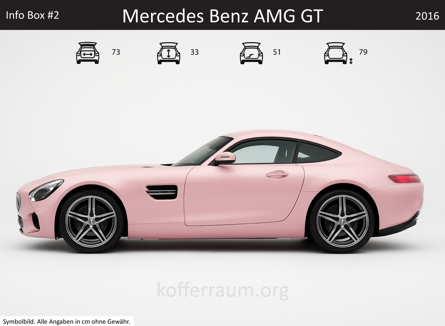 Mercedes Benz AMG GT trunk dimensions – detail