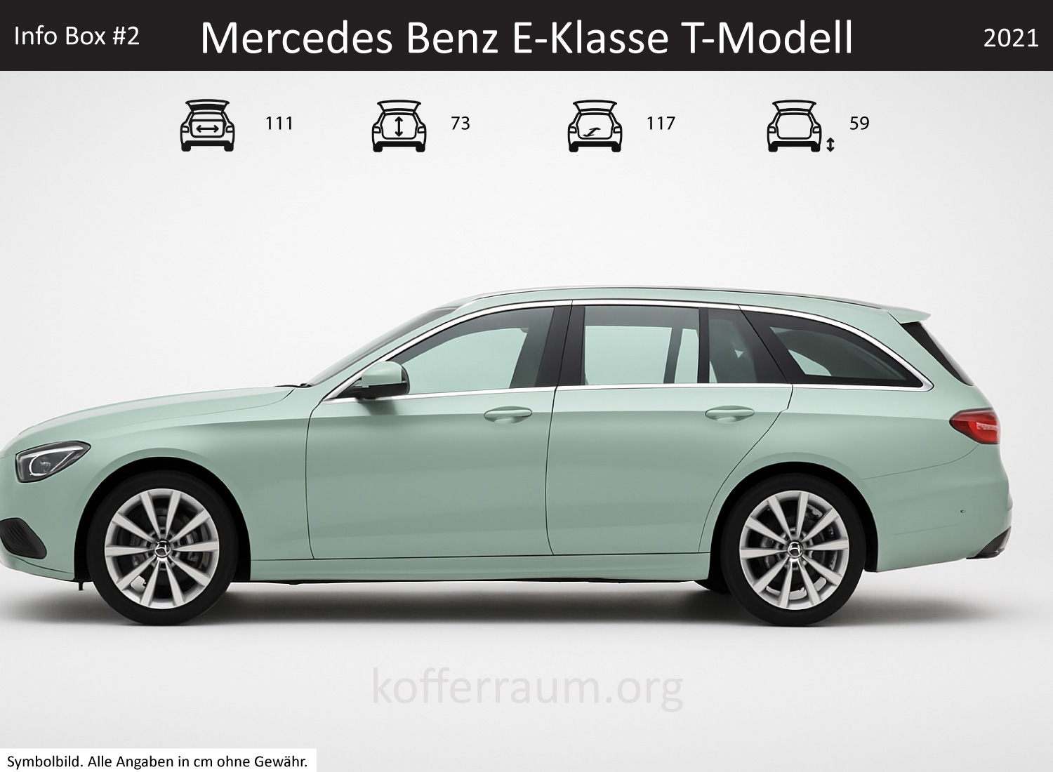 Mercedes Benz E-Class Wagon trunk dimensions – detail