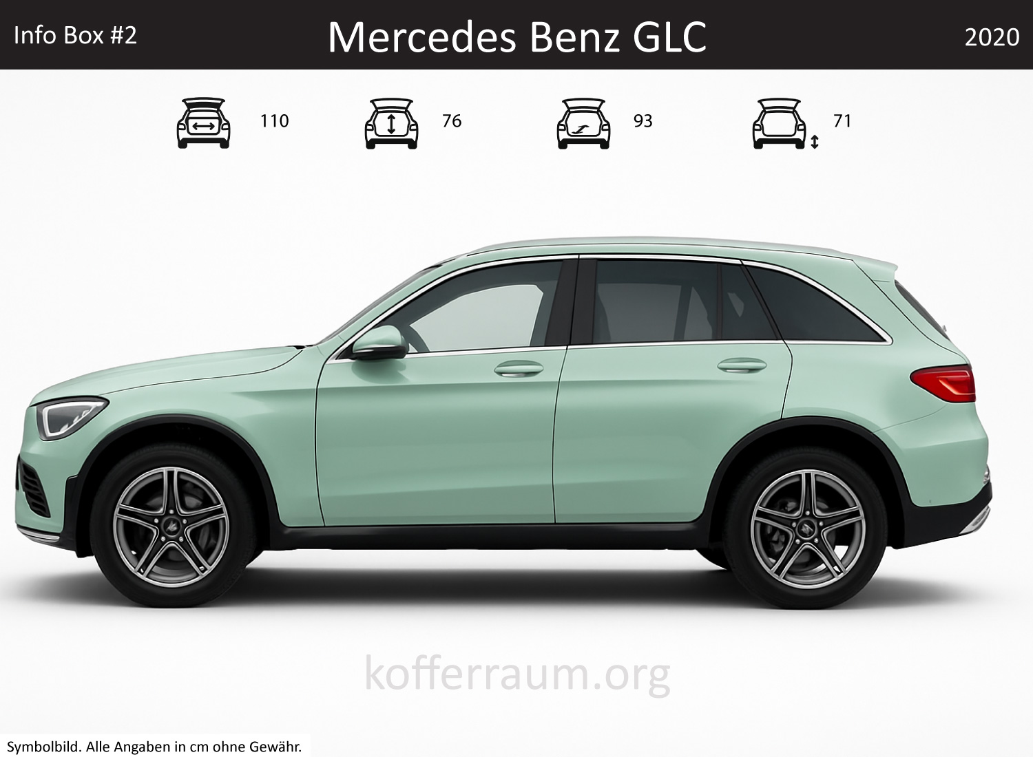 Mercedes Benz GLC trunk dimensions – detail