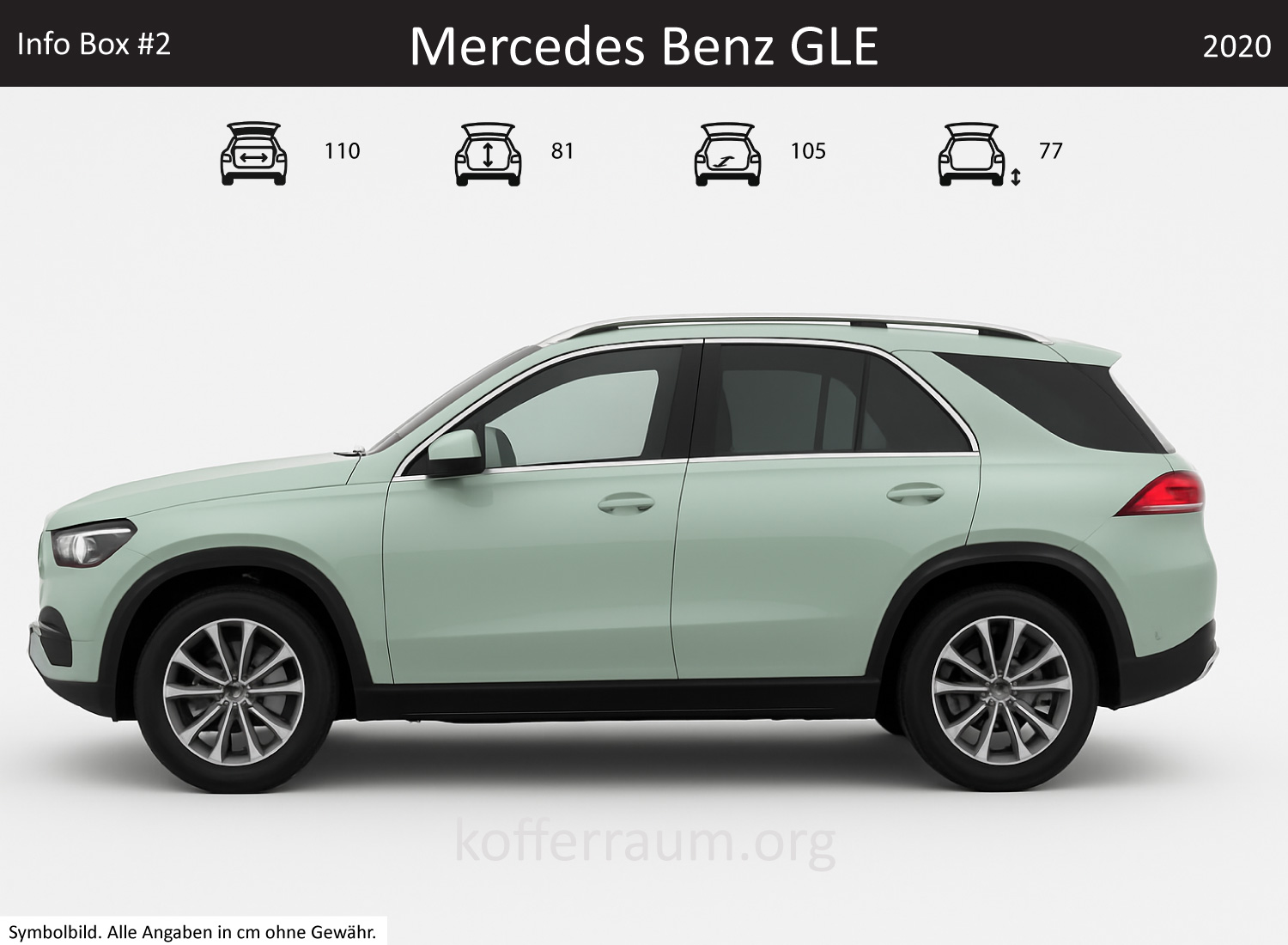 Mercedes Benz GLE trunk dimensions – detail