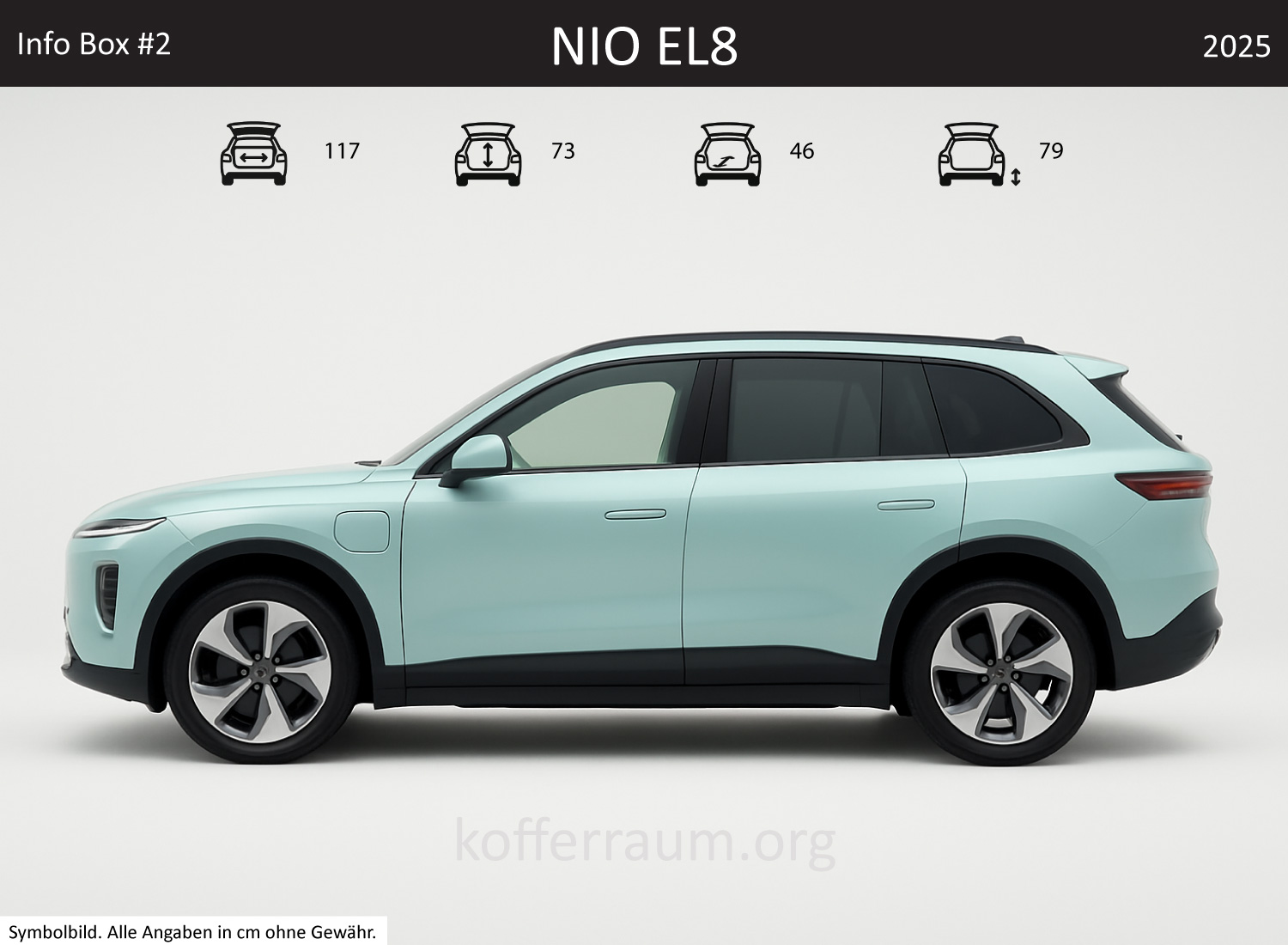 NIO EL8 trunk dimensions – detail