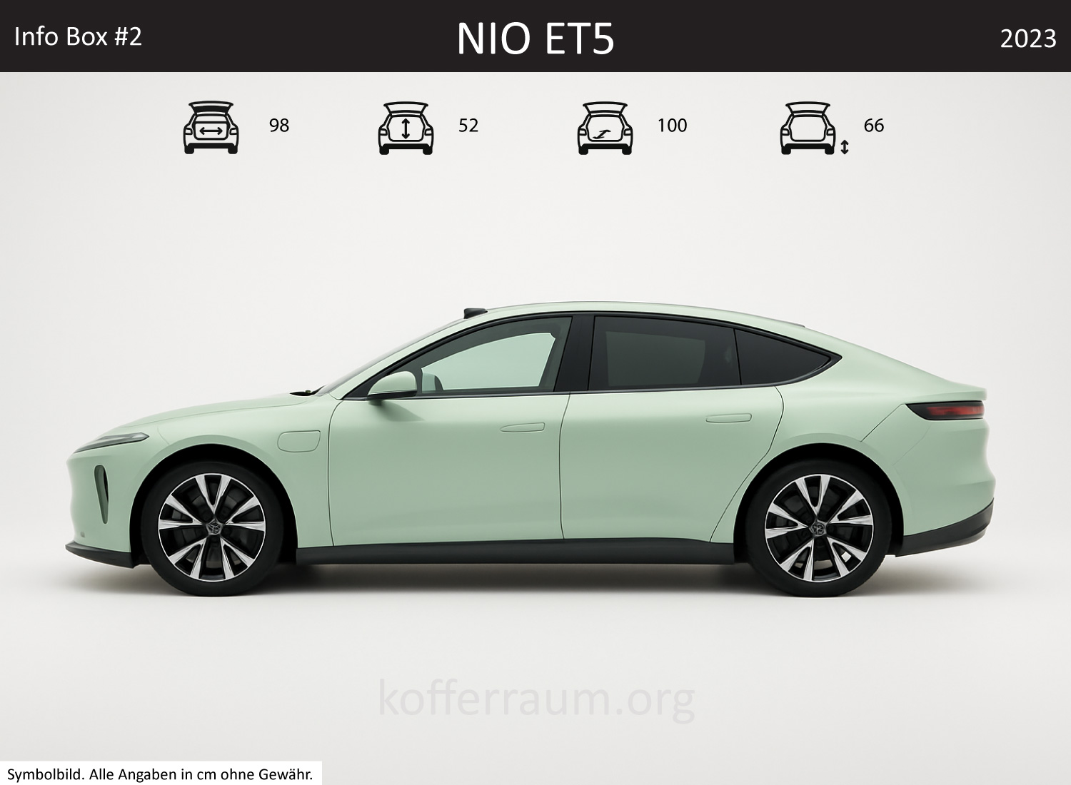 NIO ET5 trunk dimensions – detail