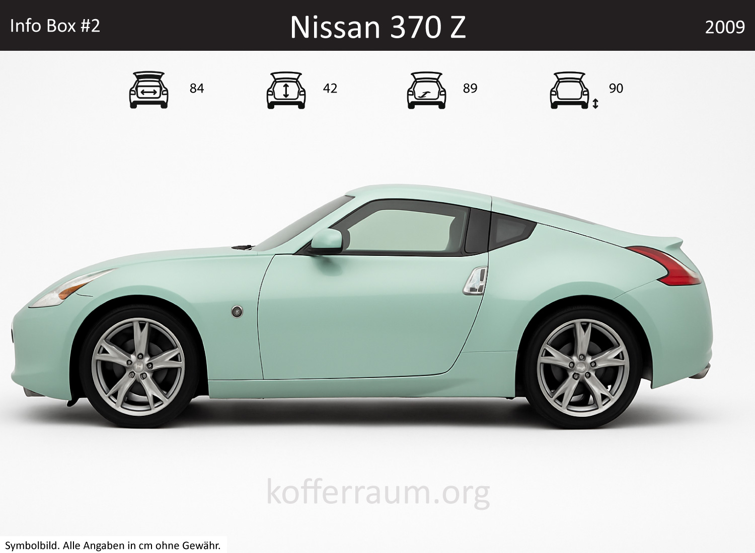 Nissan 370Z trunk dimensions – detail