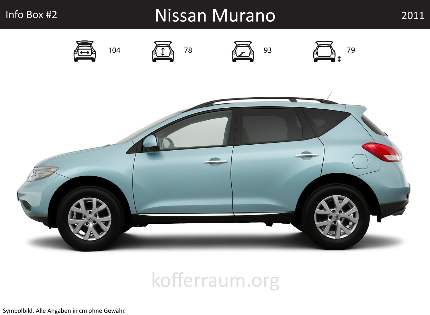 Nissan Murano trunk dimensions – detail