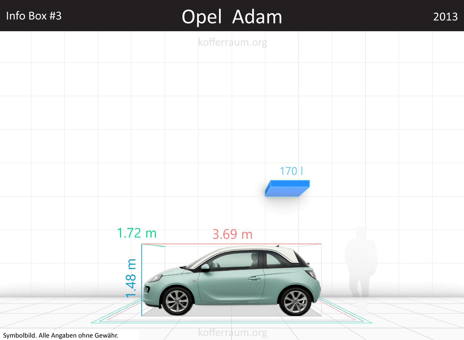 Opel Adam trunk space volume