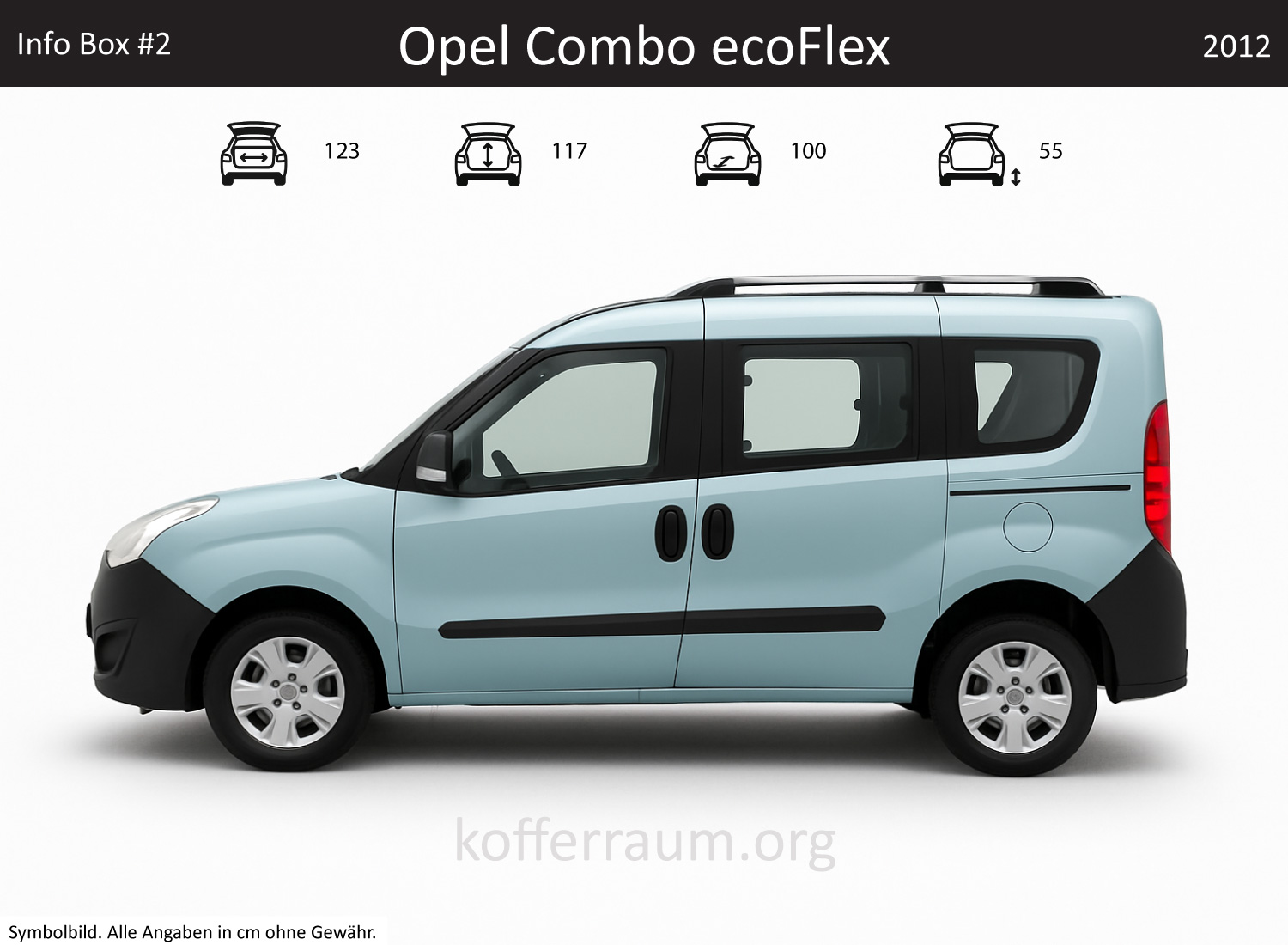 Opel Combo ecoFlex trunk dimensions – detail