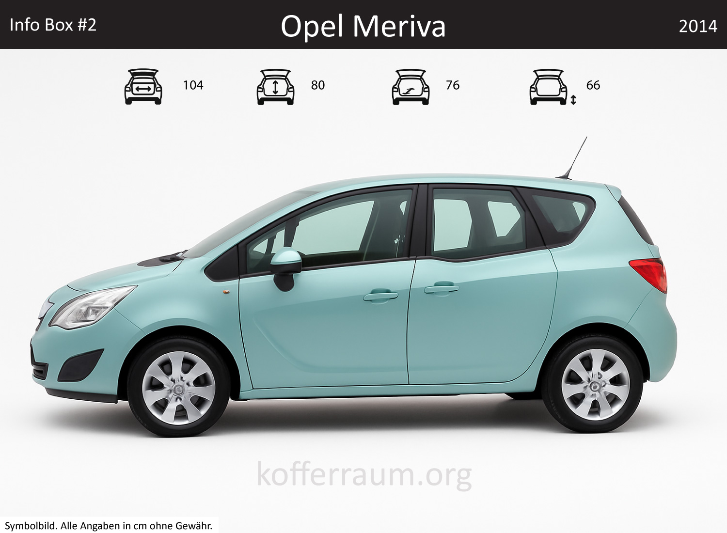 Opel Meriva trunk dimensions – detail