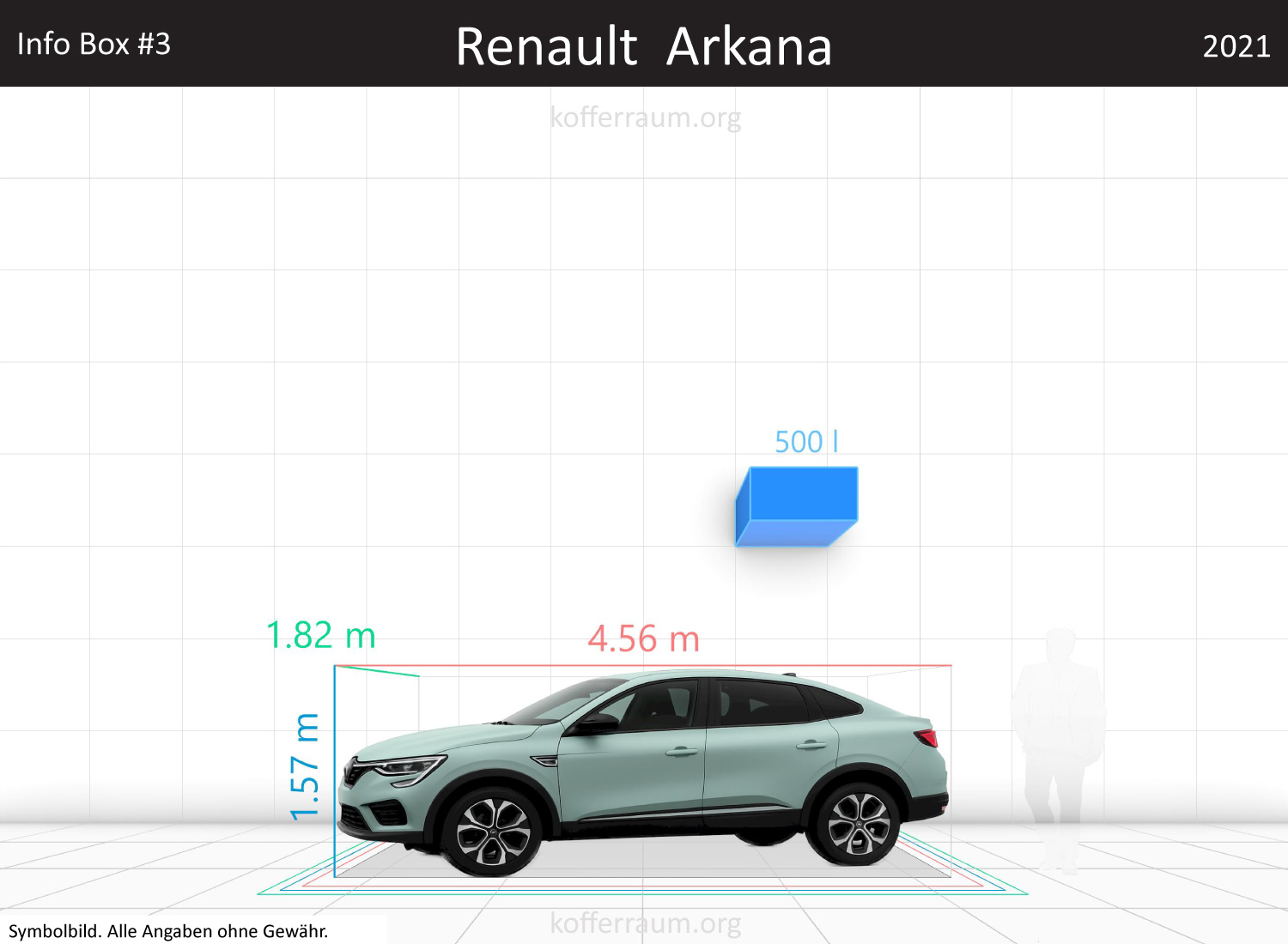 Renault Arkana trunk space volume