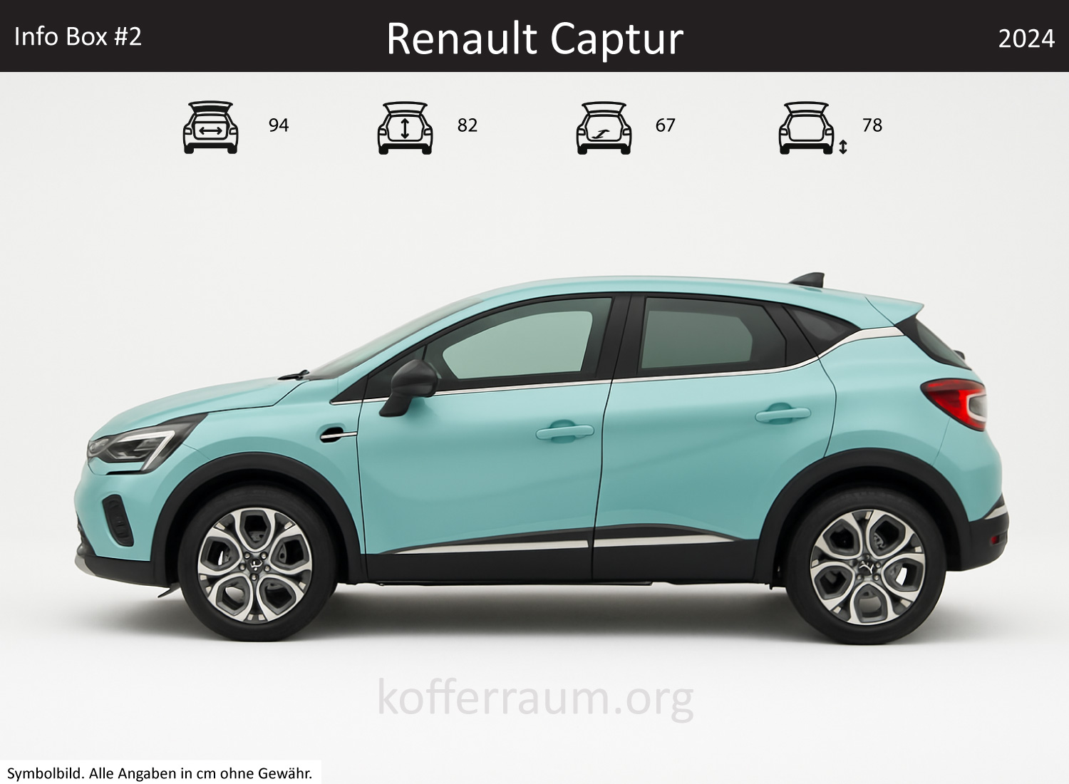Renault Captur trunk dimensions – detail