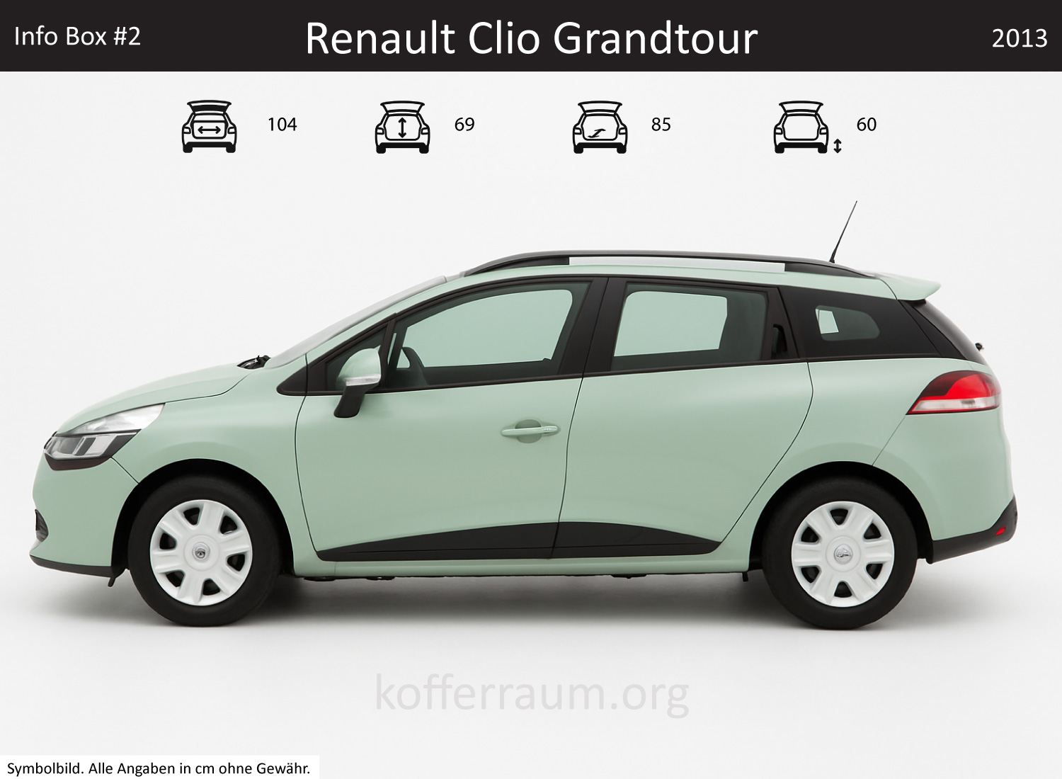 Renault Clio Wagon trunk dimensions – detail