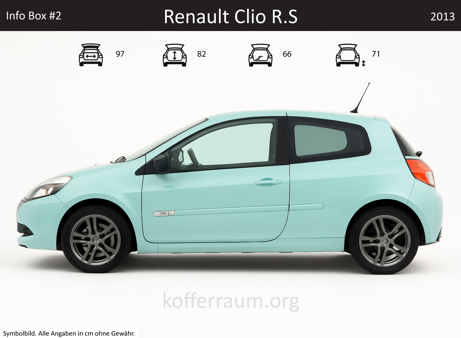 Renault Clio R.S. trunk dimensions – detail