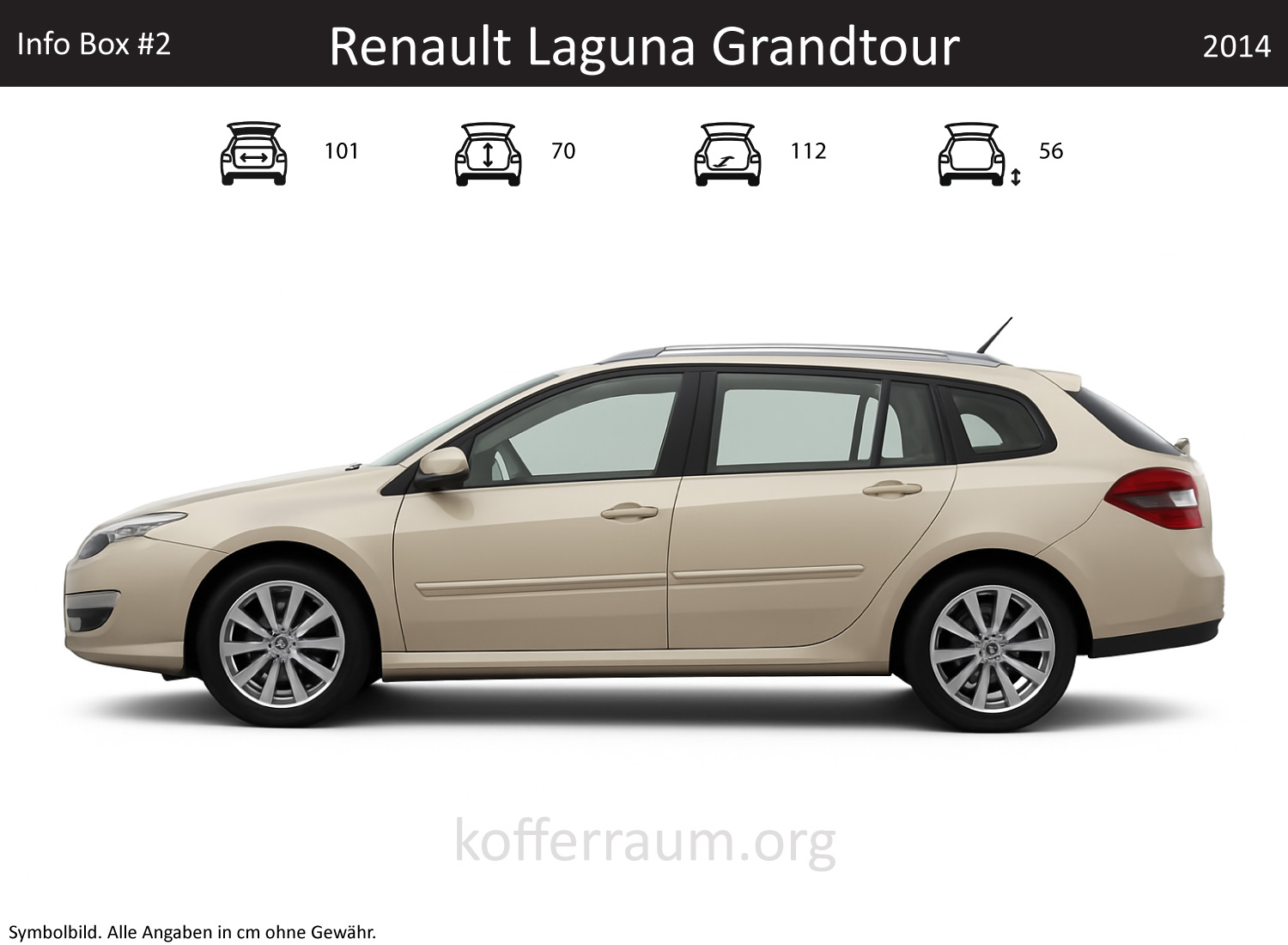 Renault Laguna Wagon trunk dimensions – detail
