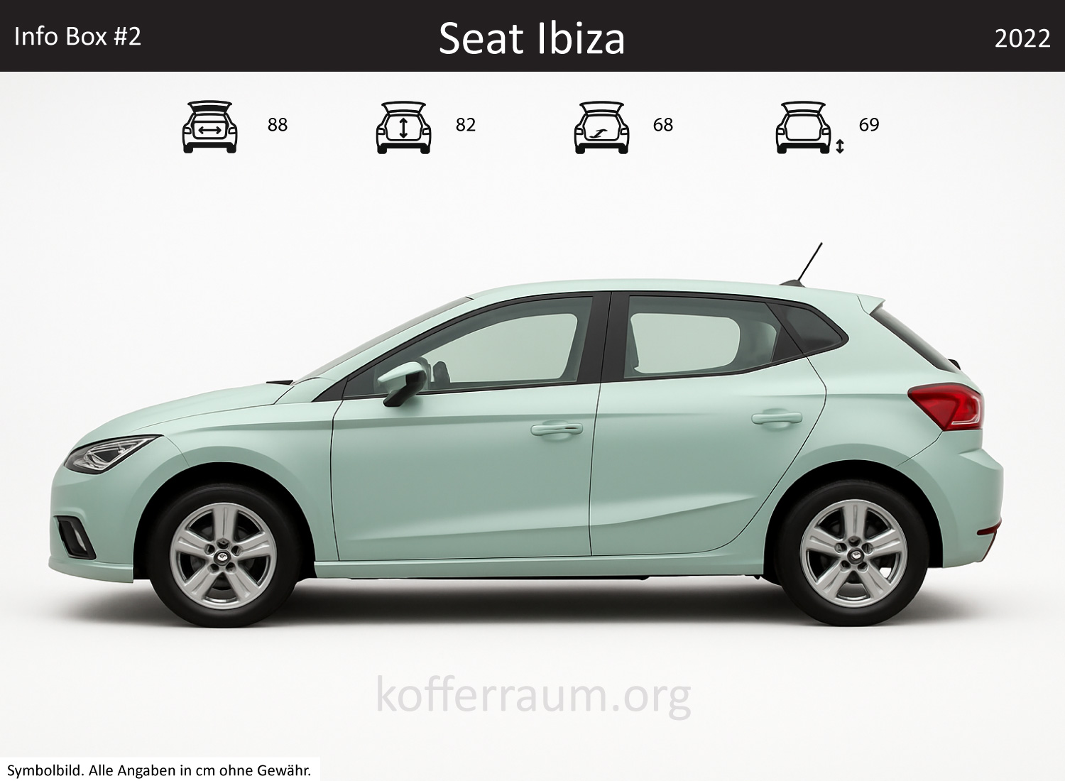 Seat Ibiza trunk dimensions – detail