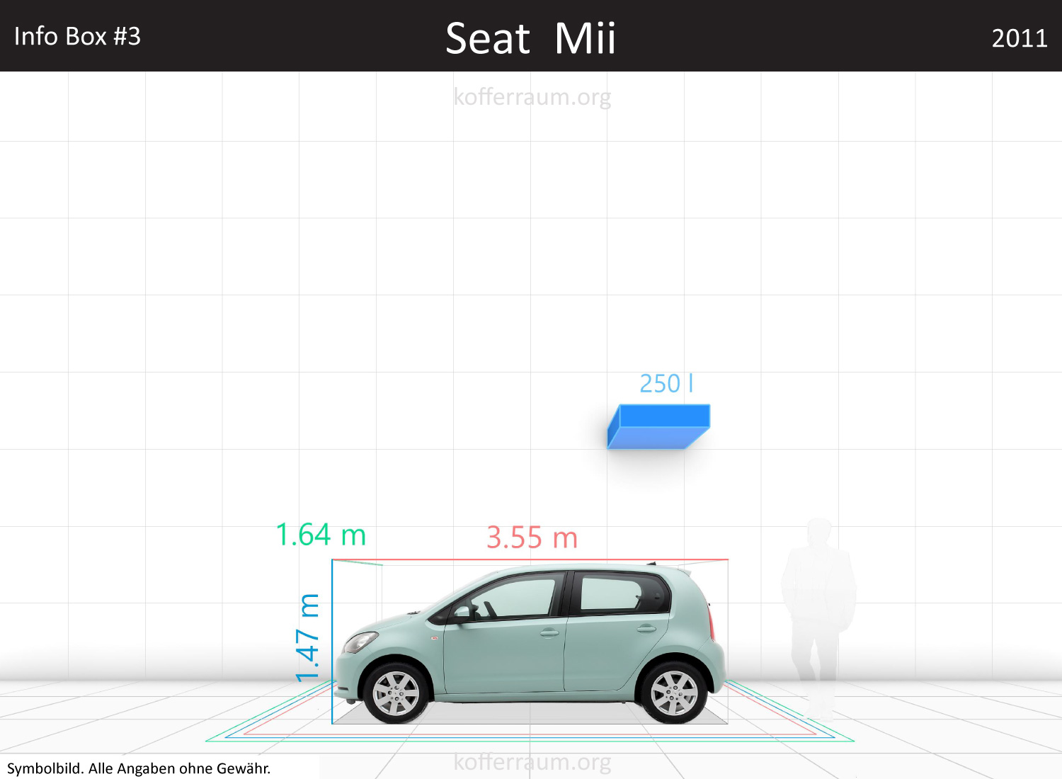 Seat Mii trunk space volume