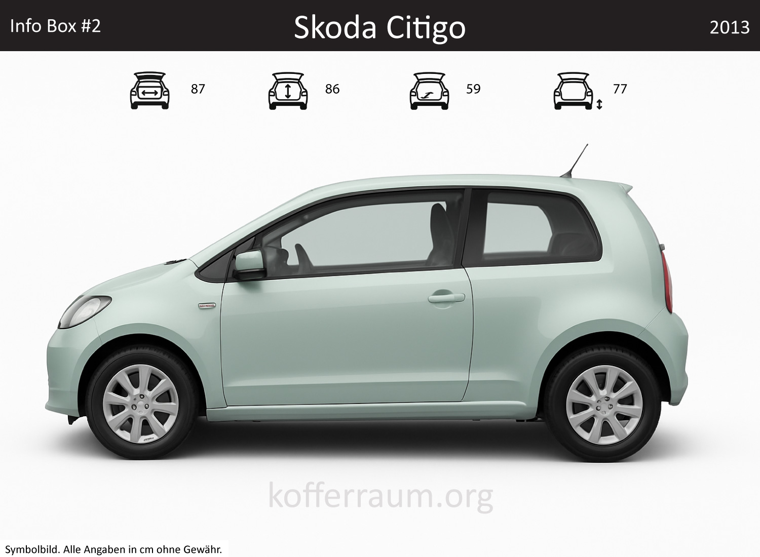 Skoda Citigo trunk dimensions – detail
