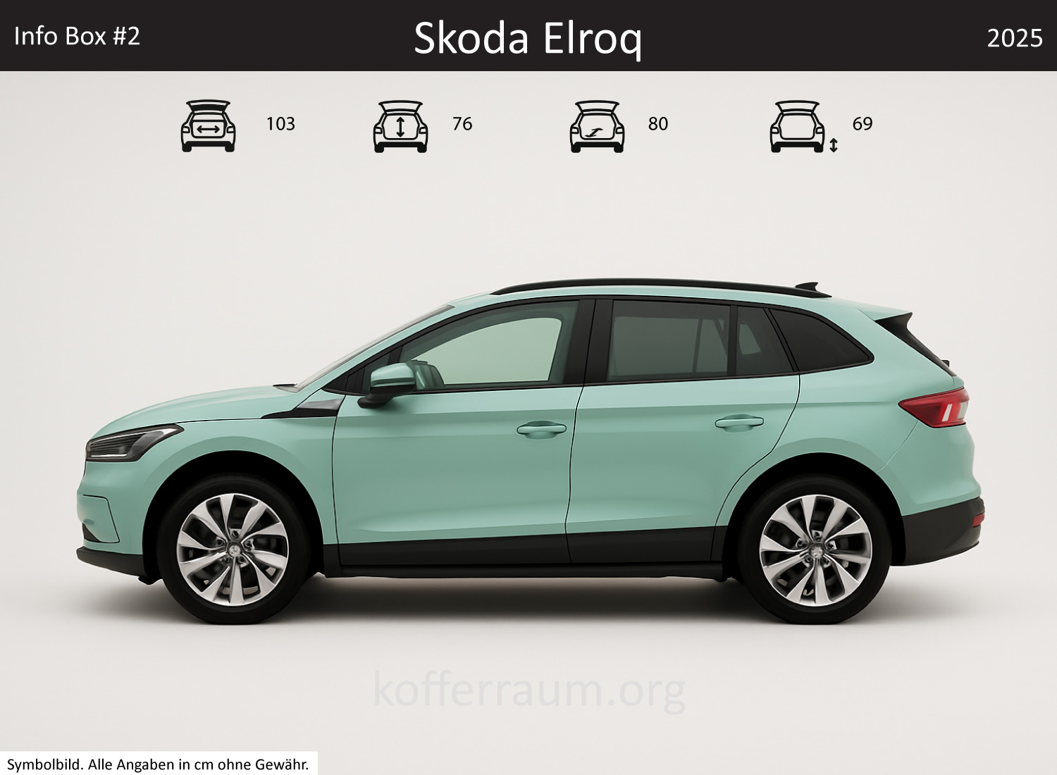Skoda Elroq trunk dimensions – detail