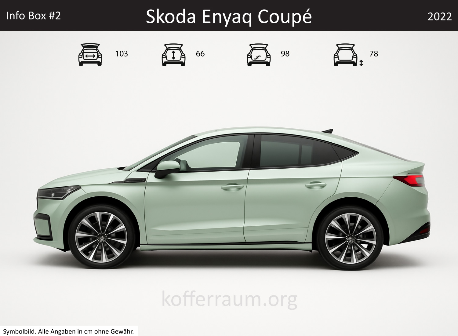 Skoda Enyaq Coupe trunk dimensions – detail