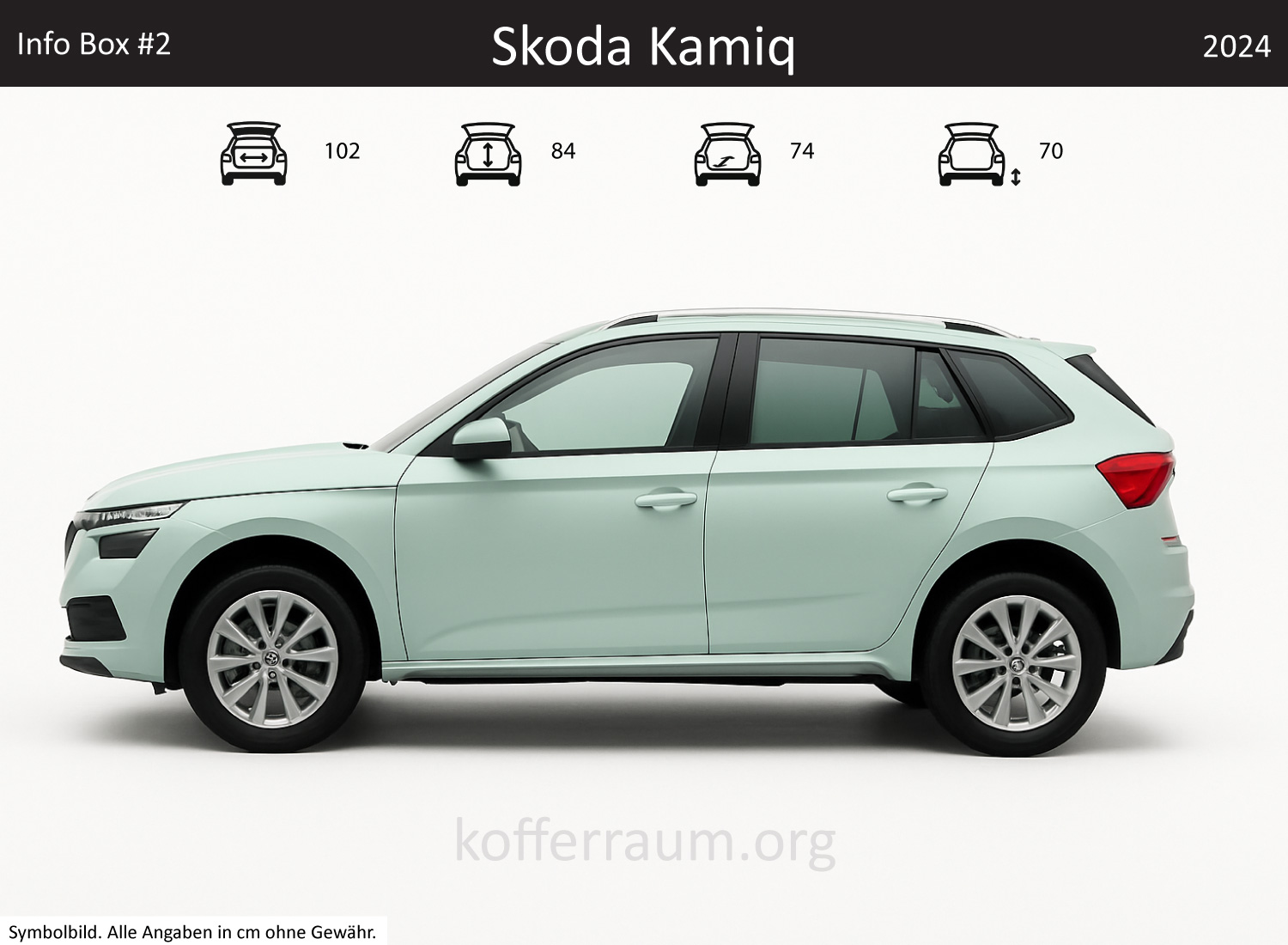 Skoda Kamiq trunk dimensions – detail