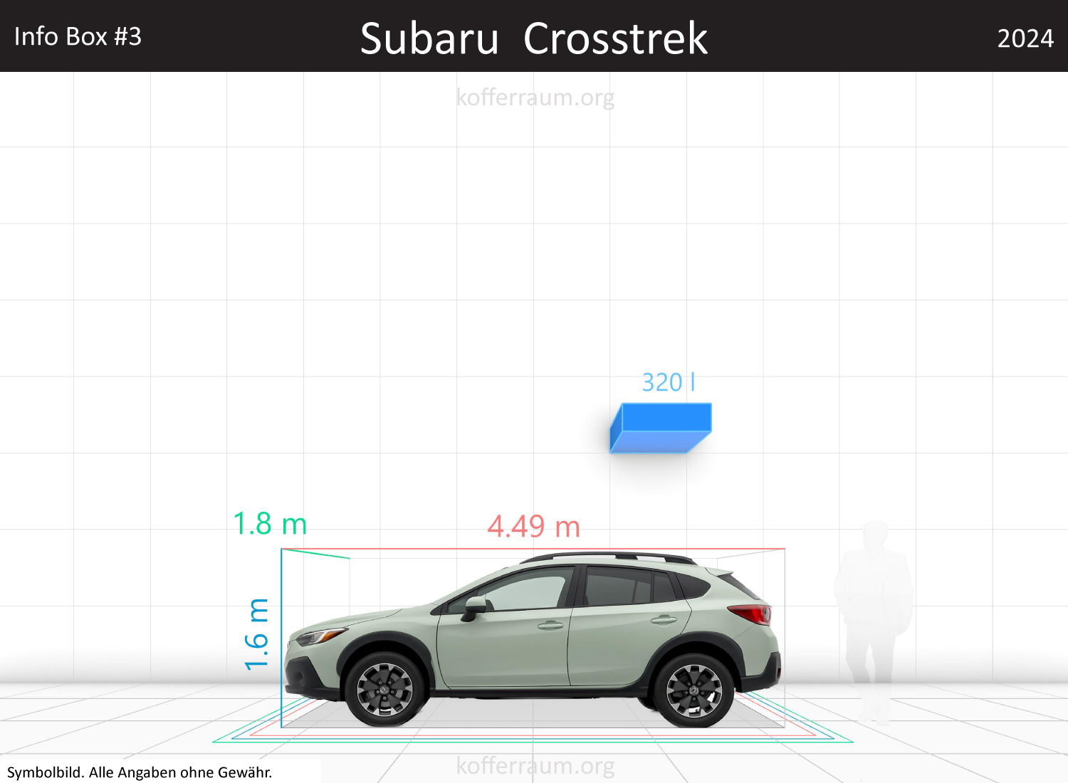 Subaru Crosstrek trunk space volume