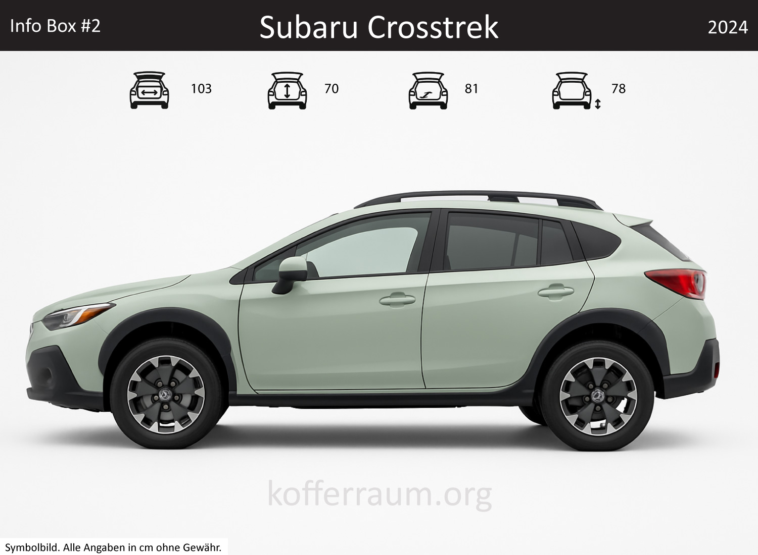 Subaru Crosstrek trunk dimensions – detail